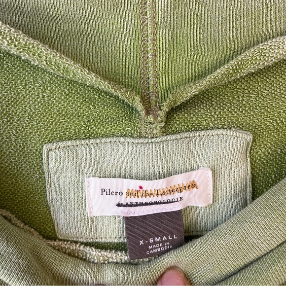 Anthropologie Pilcro and the Letterpress Green Cowl Neck Tunic Sweatshirt - Picture 2 of 8